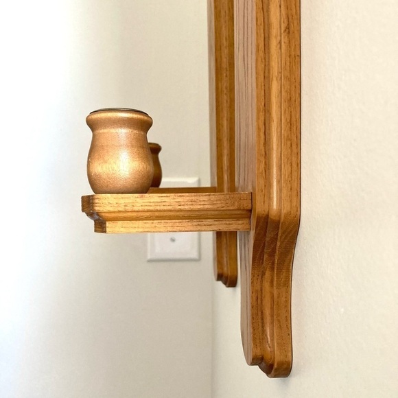 Wooden wall sconces tapered candles - Picture 5 of 6
